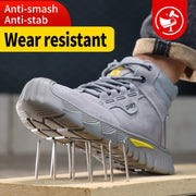Men's Safety Shoes Waterproof Steel Toe Impact Puncture Resistant Durable Rubber Sole