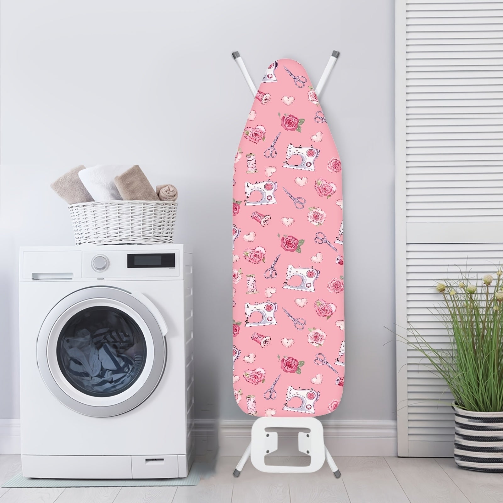 Cartoon Ironing Board Cover with Elastic Edge, Stain-Resistant, Non-Slip, Standard Size