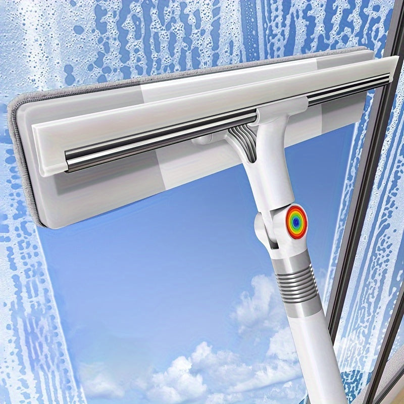 Mustahkam Plastik Qurilish 1 Dona Ko'p Funktsiyali Silikon Squeegee Metall Tutqichi bilan - Shisha, Devorlar, Pol va Tashqi Yuzalar uchun Ko'p Maqsadli Tozalash Vositasi - Avtomobil va Uyda Foydalanish uchun Ideal