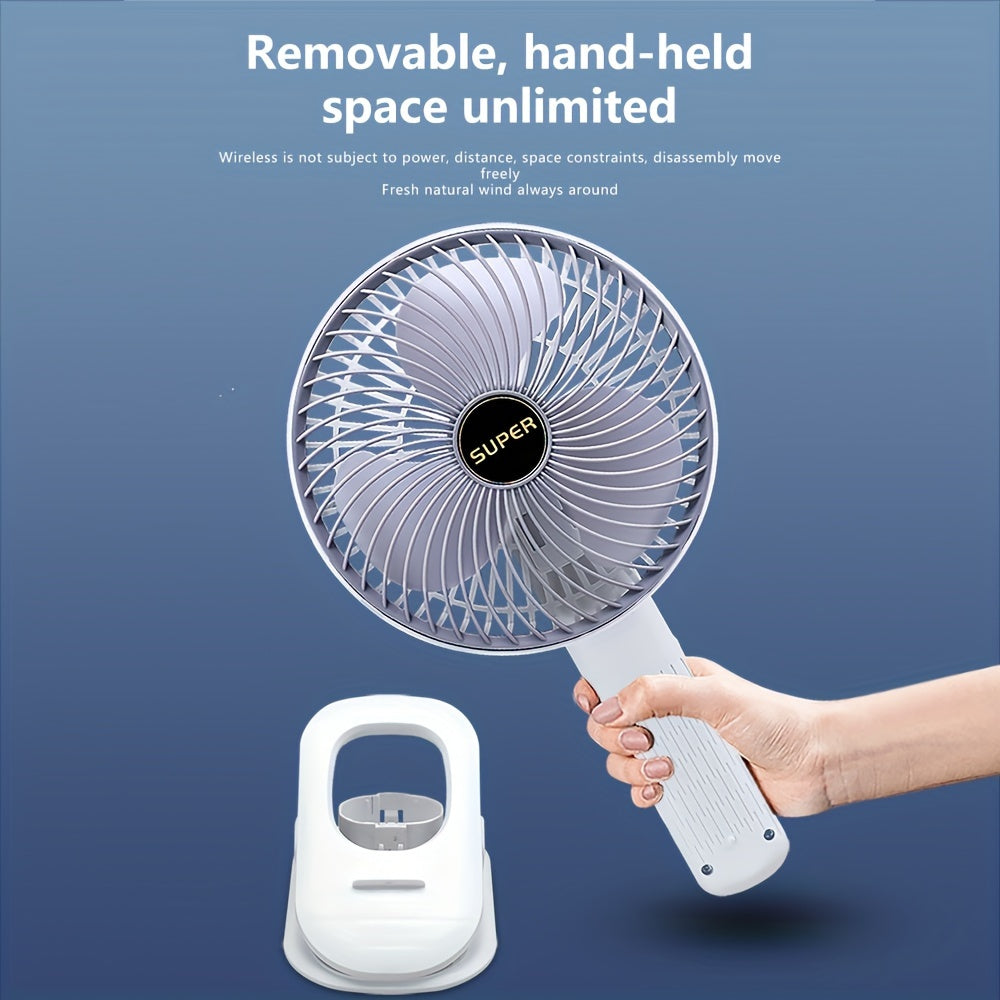 USB Clip Fan with 3-Speed Adjustable Portable Rechargeable Battery Powered