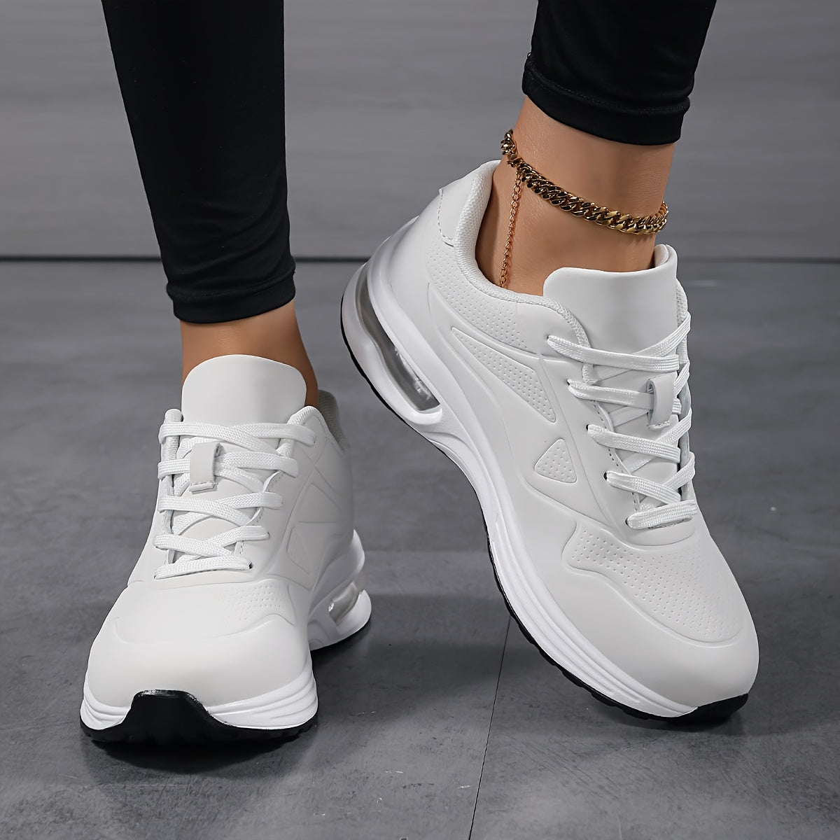 Women's Breathable Mesh Casual Sneakers with Air Cushion and Low Top