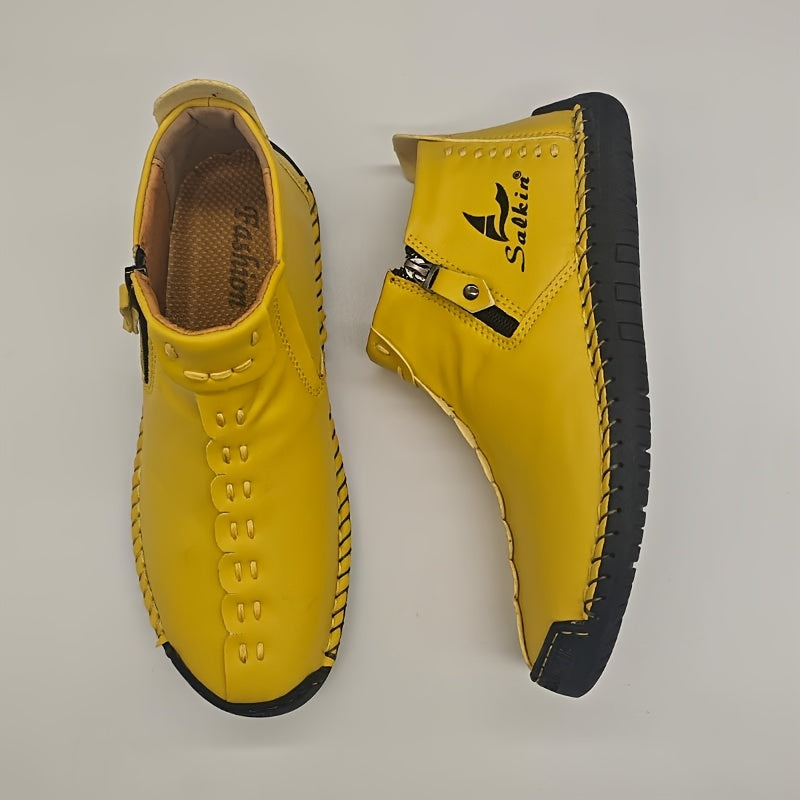 Women's Ankle Boots Breathable Microfiber Flat Heel All-Season Yellow