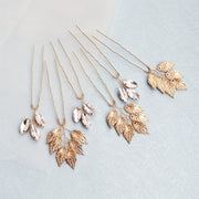 Set of 6 Leaf and Rhinestone Hair Pins for Bridal Wedding Hair Accessories