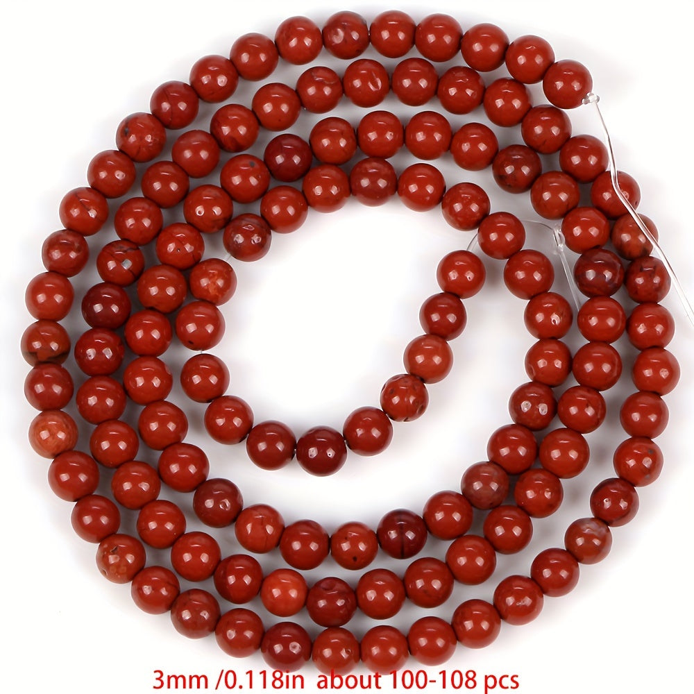 Cuentas separadoras de piedra natural de 3 mm para hacer joyería, amatista, cuarzo rosa, turquesa, ágata