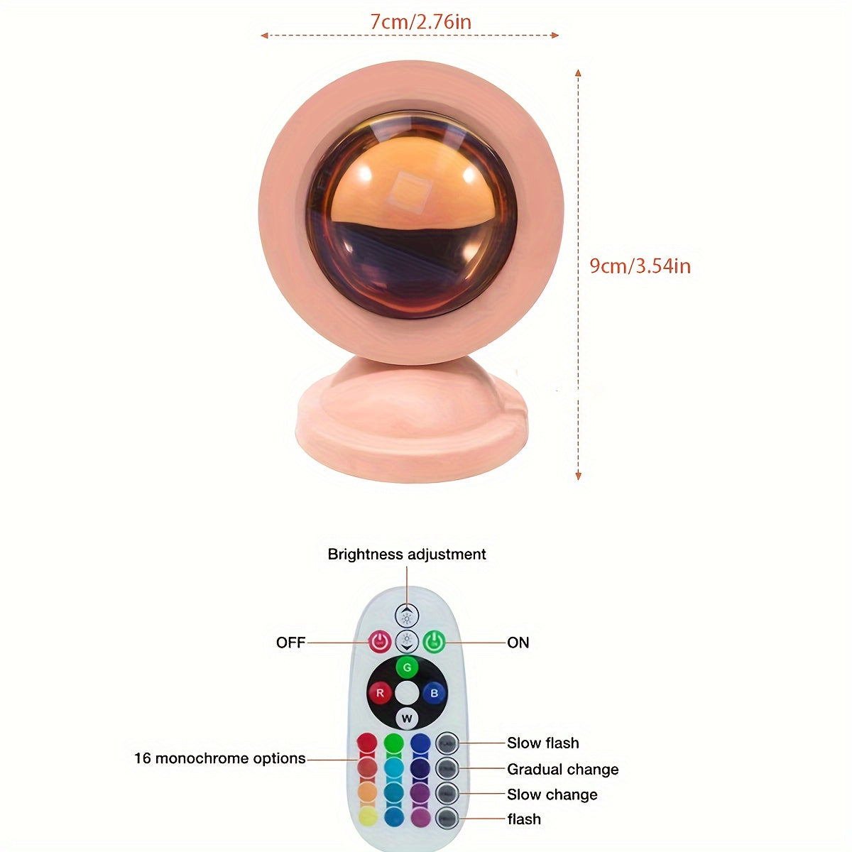 RGB LED Night Light Projector with Remote Control for Bedroom Living Room Parties Weddings Camping USB Powered