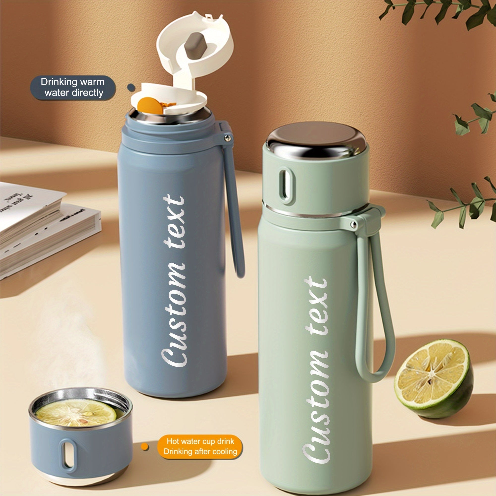 Personalized Stainless Steel Water Bottle 550ml 18.6oz Laser Engraved