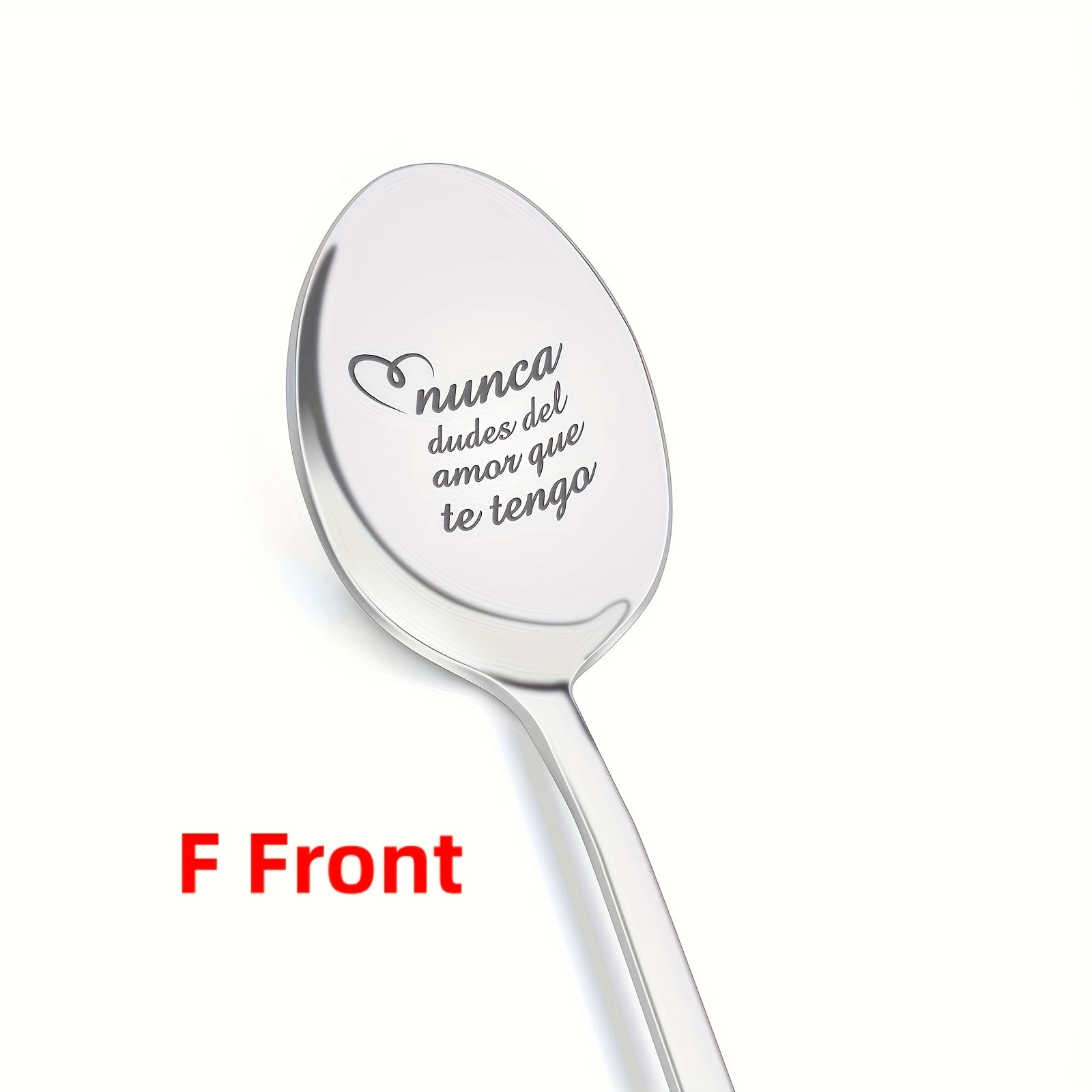 Personalized Stainless Steel Spoon Set for Couples, Holiday Gift, Tableware