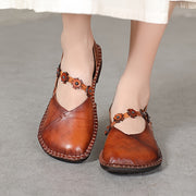 Women's Solid Color Flat Shoes Slip-On Closed Toe Comfortable Shoes