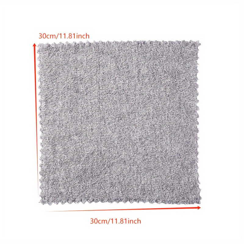 Bamboo Charcoal Fiber Dishwashing Rag Absorbent Kitchen Scrubbing Towel