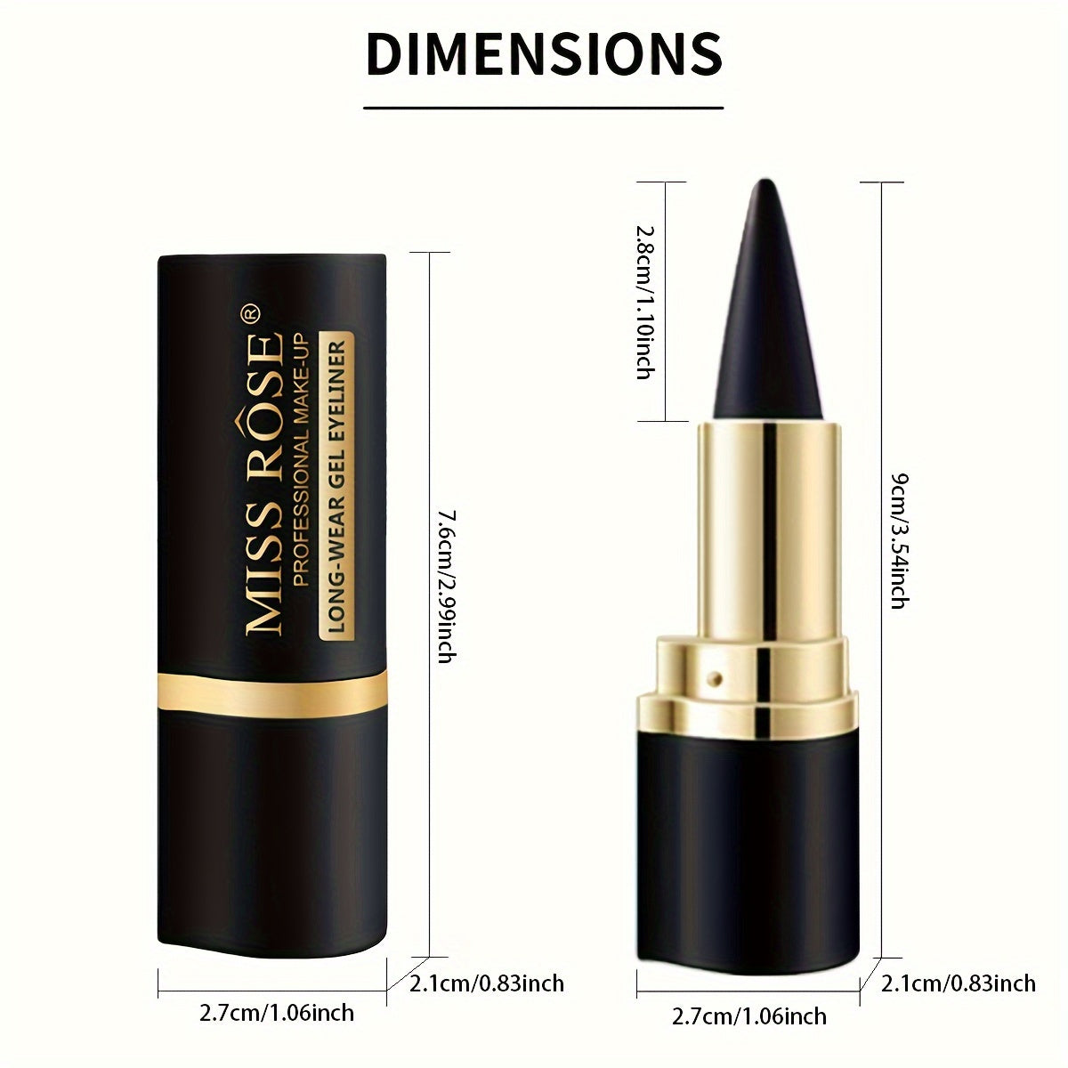 2 Pack Waterproof Multi-Use Eye and Lip Pencils Smudge-Resistant