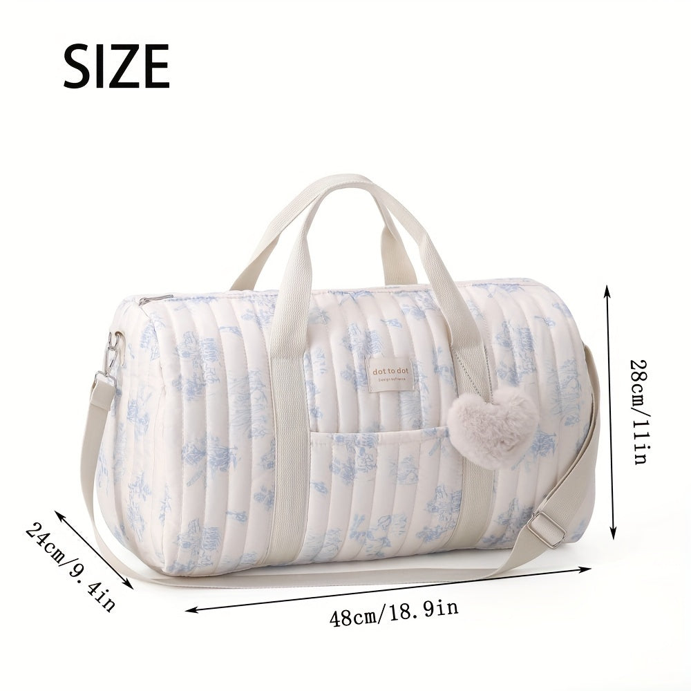 Extra-Large Travel Bag for Moms with Shoulder Strap Polyester Diaper and Kids Supplies Organizer