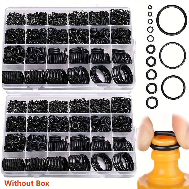 225-Piece O-Ring Kit Rubber Seals for Automotive Machinery Oil Water Resistant