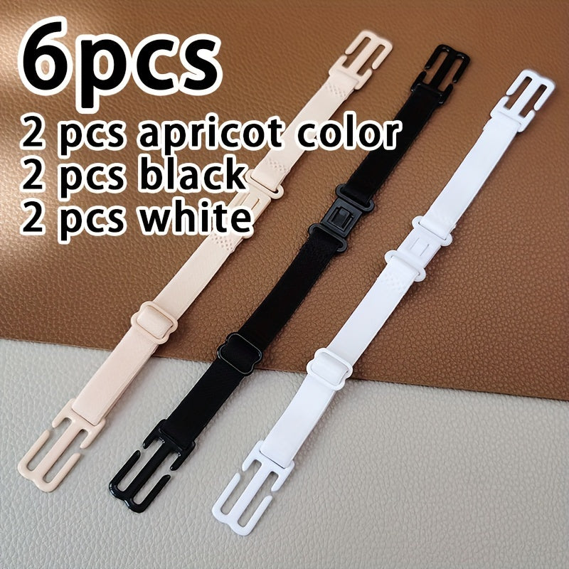 6 Pack Elastic Bra Strap Extenders Adjustable Comfort for Women's Lingerie