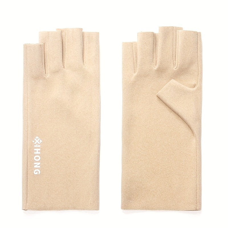 Women's Touchscreen Half Finger Gloves Soft Warm Elasticity