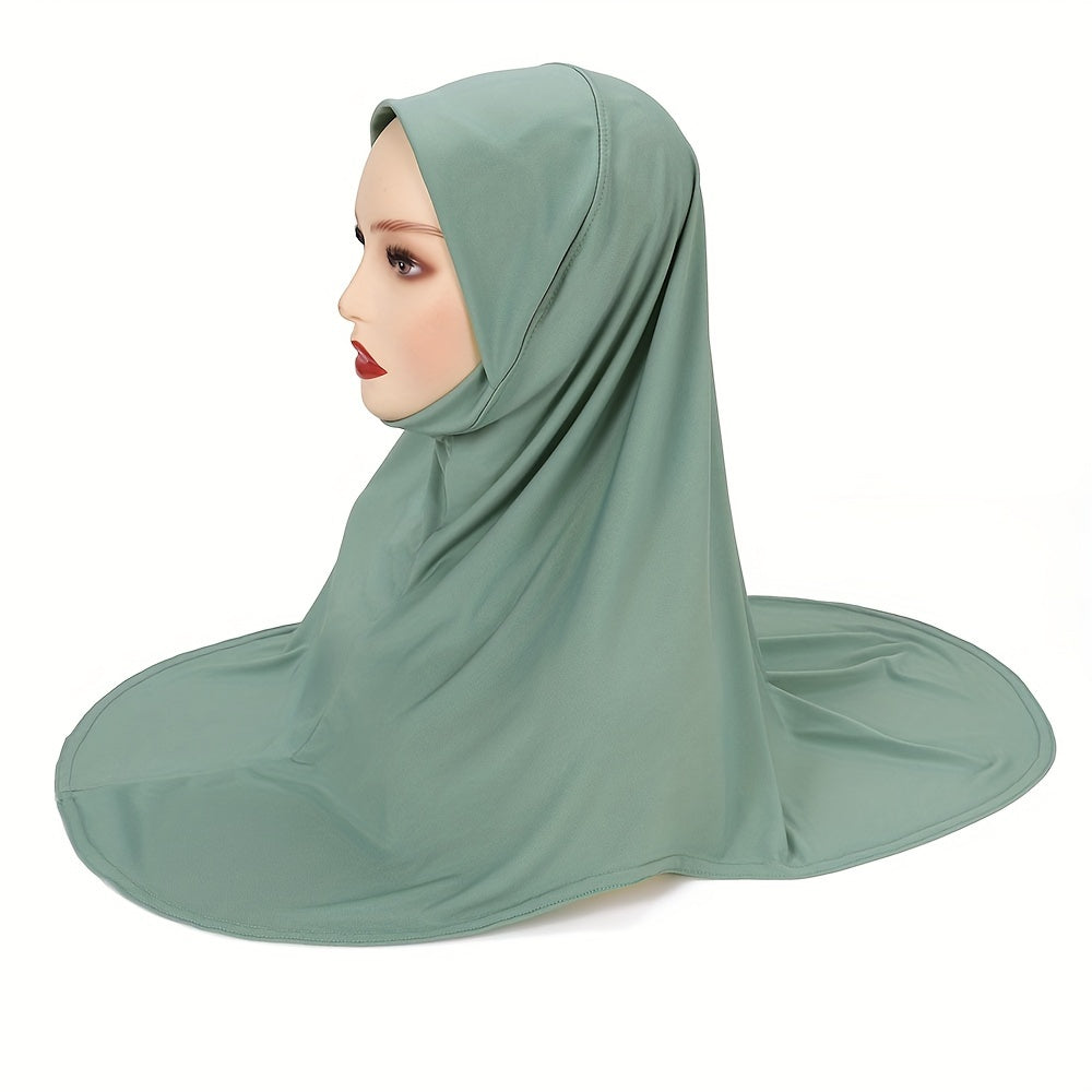 Women's Polyester Hijab Breathable Knit Solid Color Easy Wear
