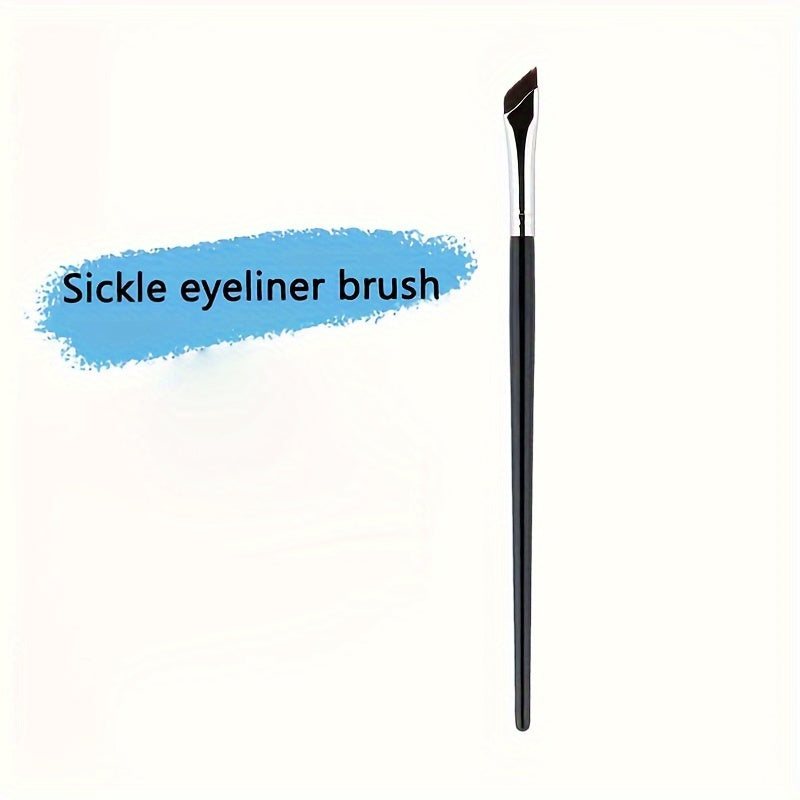 Women Fine Angled Eyeliner Eyebrow Brush Nylon Bristles Precise Makeup