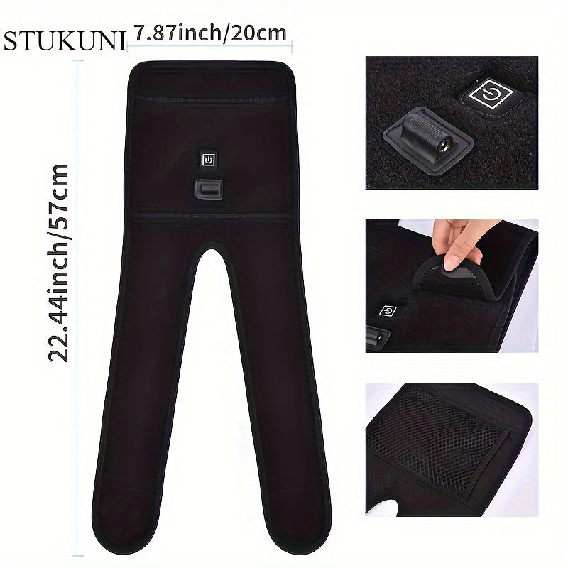 USB Heated Knee Massager with Therapeutic Heat Therapy for Rehabilitation and Recovery