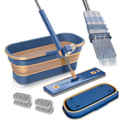 Hands-Free 360° Rotating Microfiber Mop and Bucket Set for Pet Hair Removal