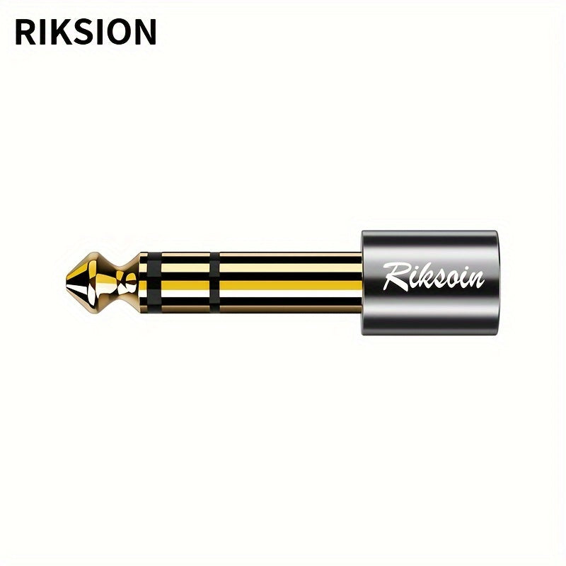 Gold-Plated Audio Adapter 3.5mm to 6.5mm Stereo Sound Connector for Headphones Guitars Microphones