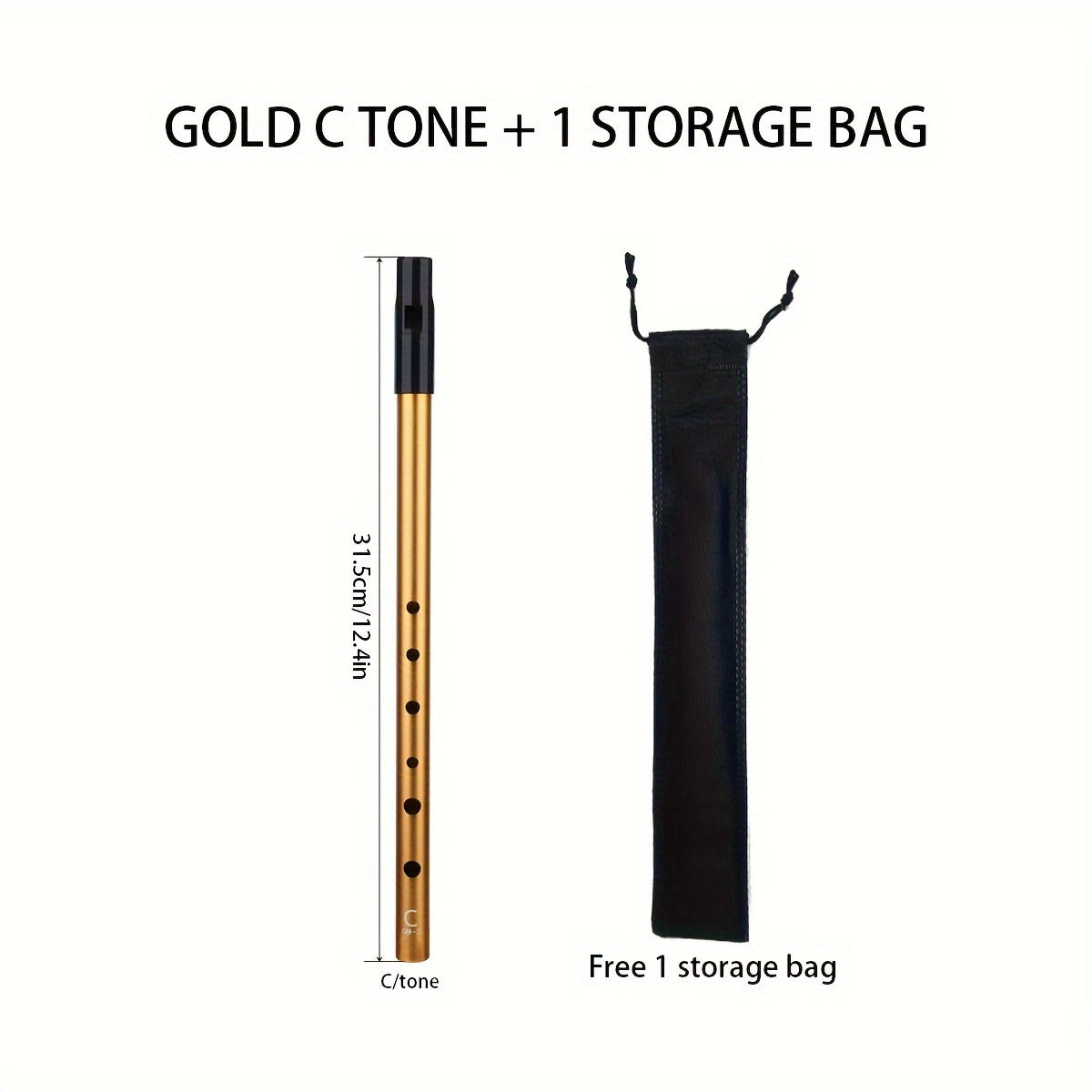 Взрослые учатся играть мелодию C или D на профессиональной прямой флейте с шестью отверстиями, сделанной из золотого алюминиевого сплава.