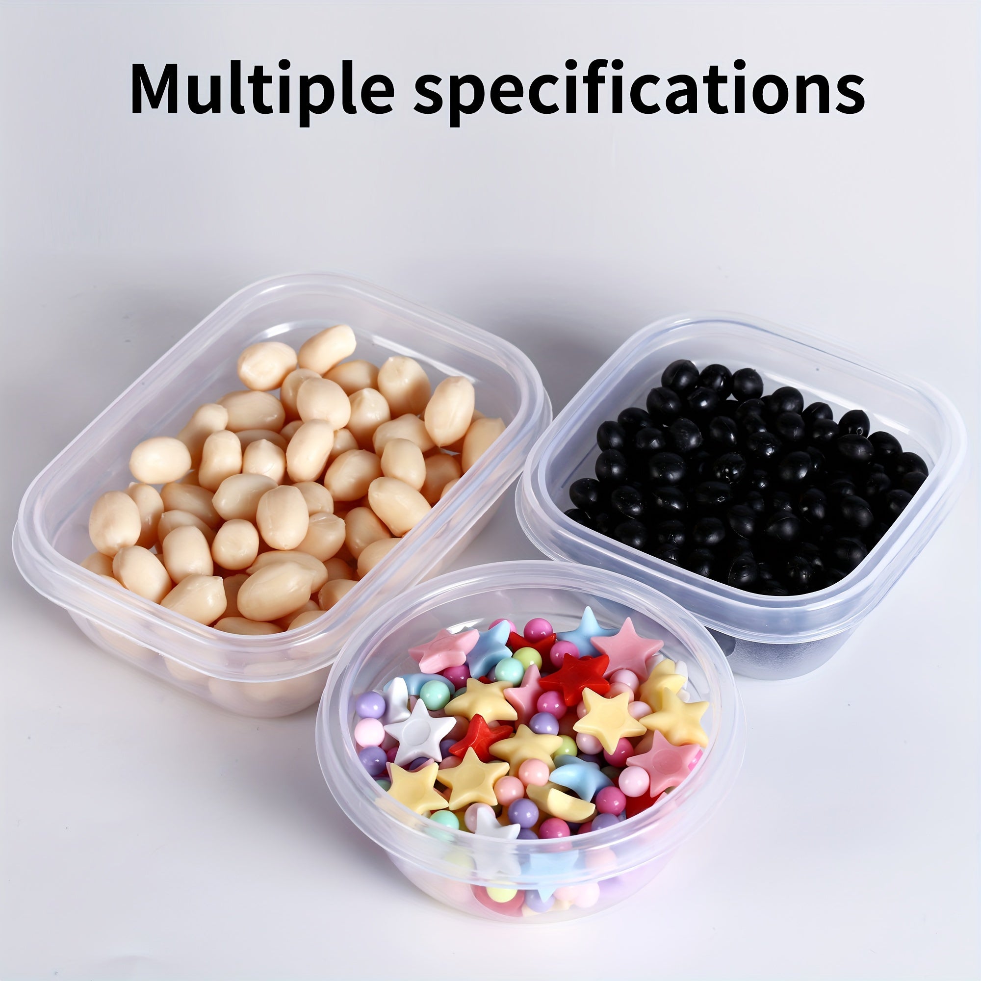 5-Piece Large Capacity Plastic Storage Containers with Lids BPA-Free Dishwasher Safe Kitchen Organizer