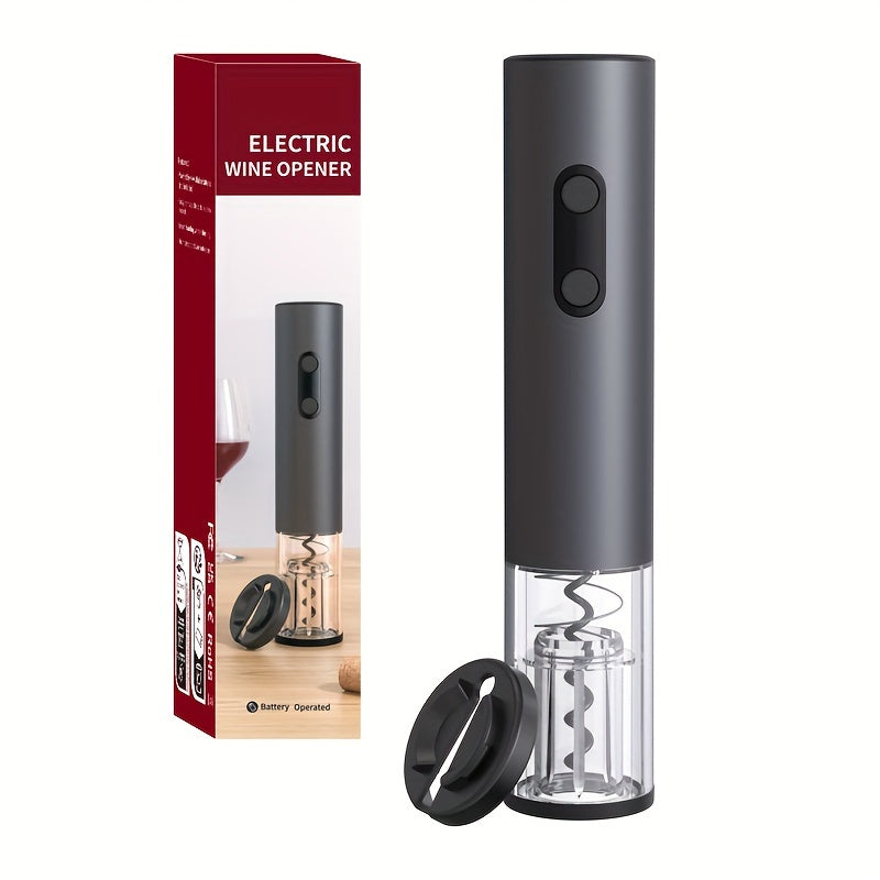 Electric Wine Opener Battery Powered Automatic Corkscrew with Cutter and Kitchen Supplies