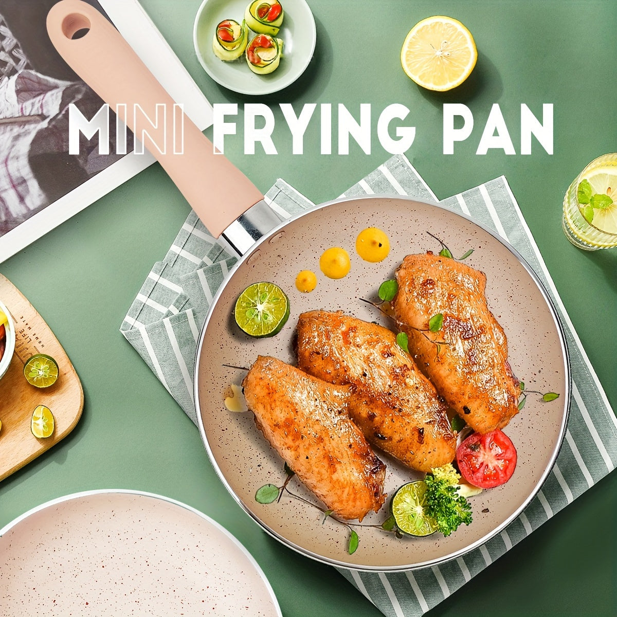 Mini Non-Stick Egg Skillet Breakfast Pan for Cooking Eggs and More