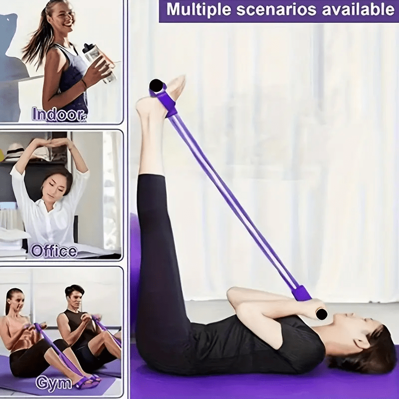 Set de tirador de pedal TPE duradero y para abdominales para yoga y fitness azul, verde, púrpura