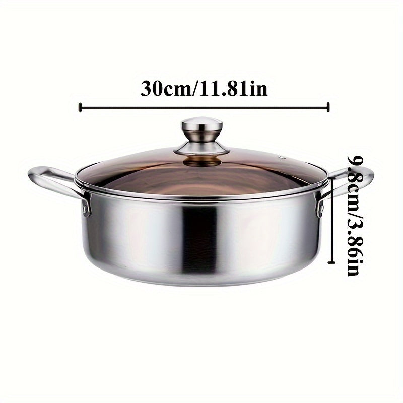 Stainless Steel Hot Pot Set Durable Extra-Thick Cooking and Soup Pots