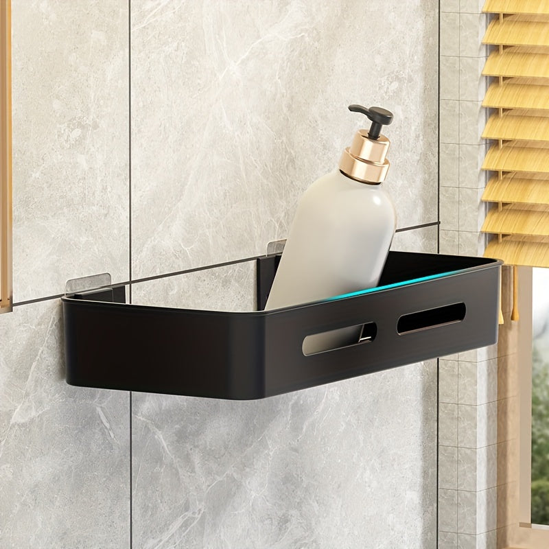 Wall-Mounted Rectangular Resin Bathroom Shelf with 10 Shelves Space-Saving