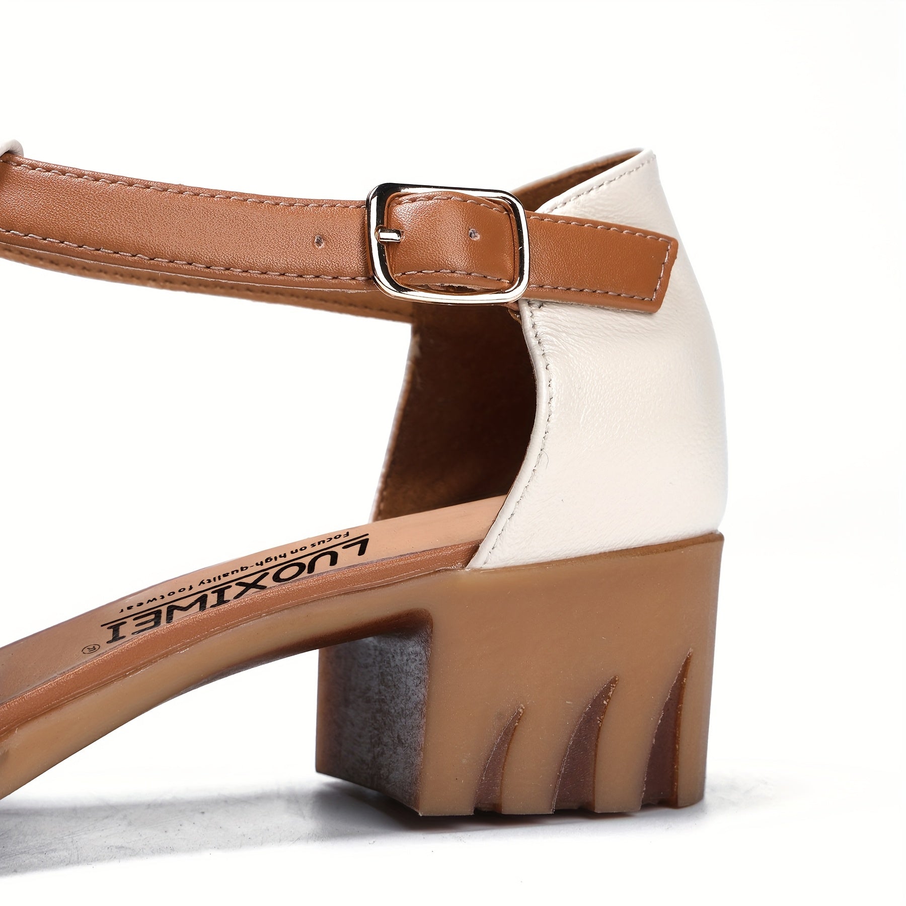 Women's Roman Sandals Cushioned PU Insole Non-Slip Rubber Sole Beige Summer