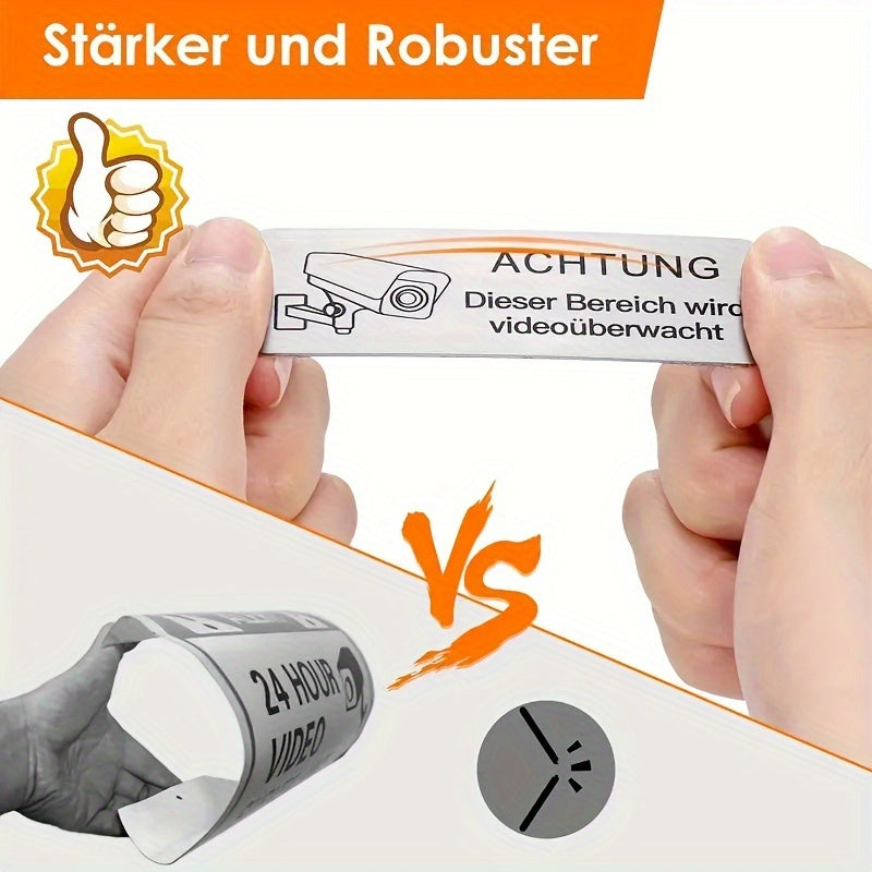 Алюминисовая видеонаблюдательная табличка для стены, самоклеящаяся, водонепроницаемая, УФ-защита, устойчивая к ржавчине