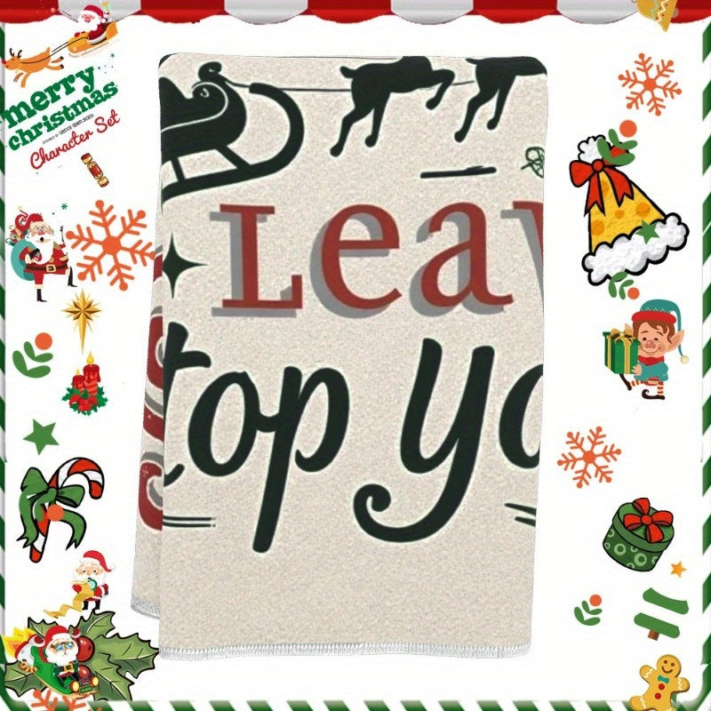 Christmas Kitchen Towel 18x66cm Soft Festive Merry Christmas Wintertime