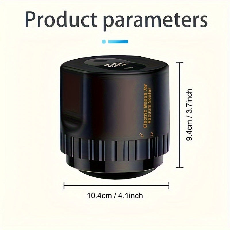 Электрический вакуумный запайщик для банок Mason Jar для хранения продуктов и ферментации подходит для широких и стандартных горлышек банок