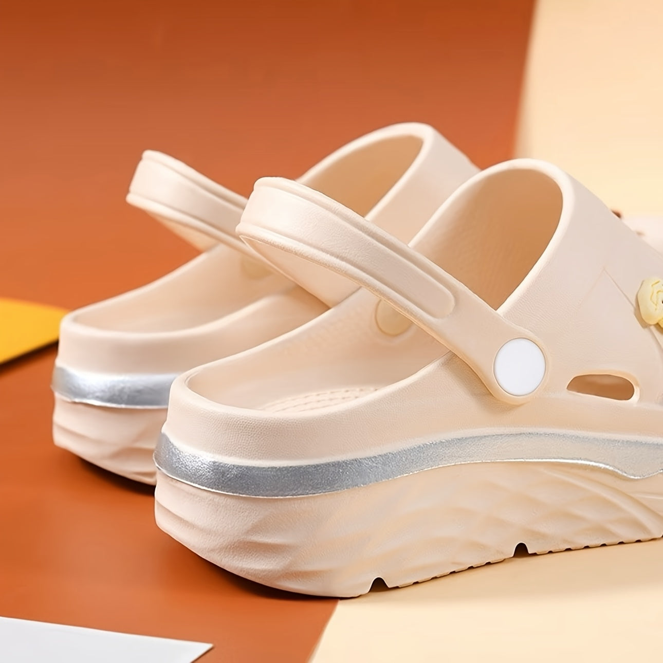 Women Breathable EVA Platform Shoes with Bow and Butterfly Accents