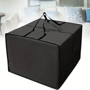 Black Outdoor Storage Bag with Zipper Handle for Garden and Camping Mats