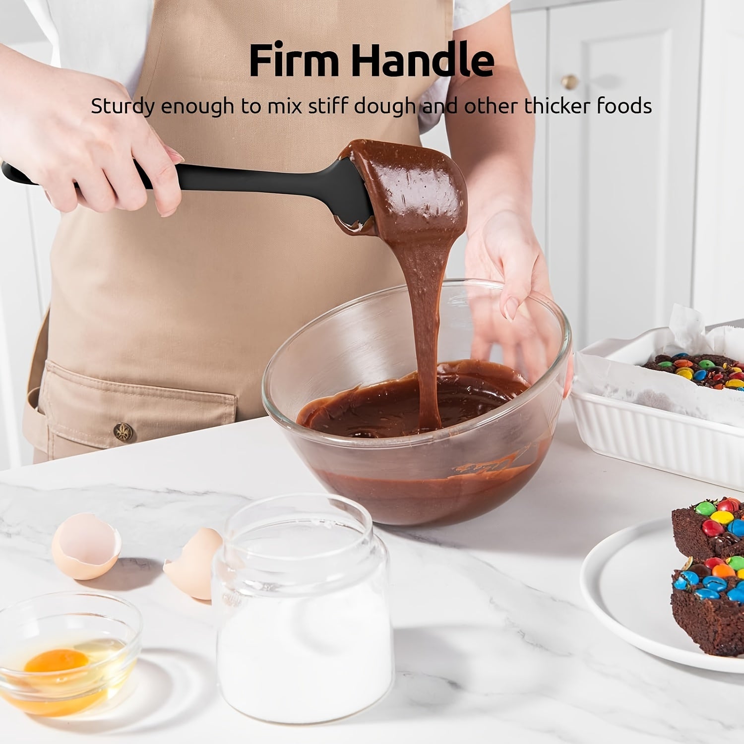 Set of 4 Silicone Spatulas Heat Resistant Up to 600°F Nonstick Safe BPA-Free