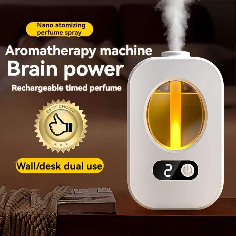 Smart Home Diffuser Humidifier with USB Rechargeable 5-Speed Mist Sprayer Indoor Deodorizer