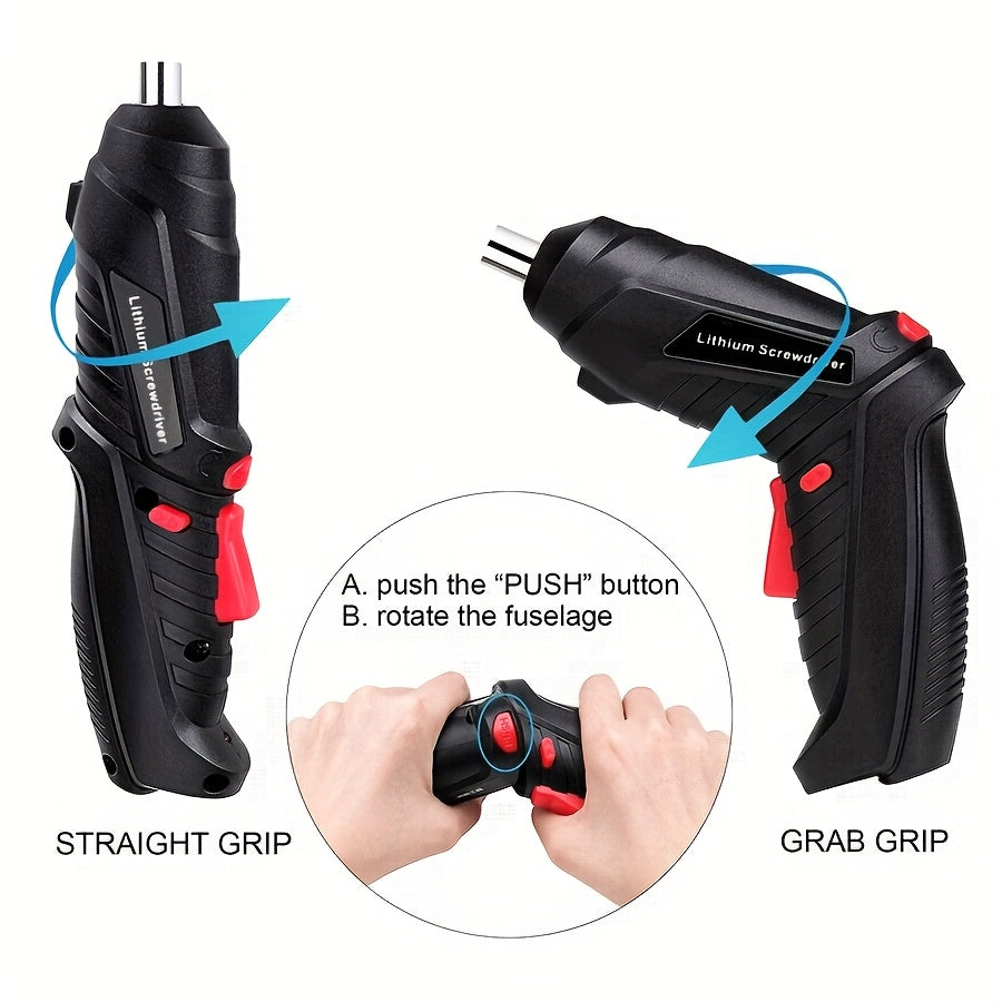 Набор электроинструментов с литиевым аккумулятором, электрическая дрель и аккумуляторная отвертка в 2, 14, 26 или 47 предметах.