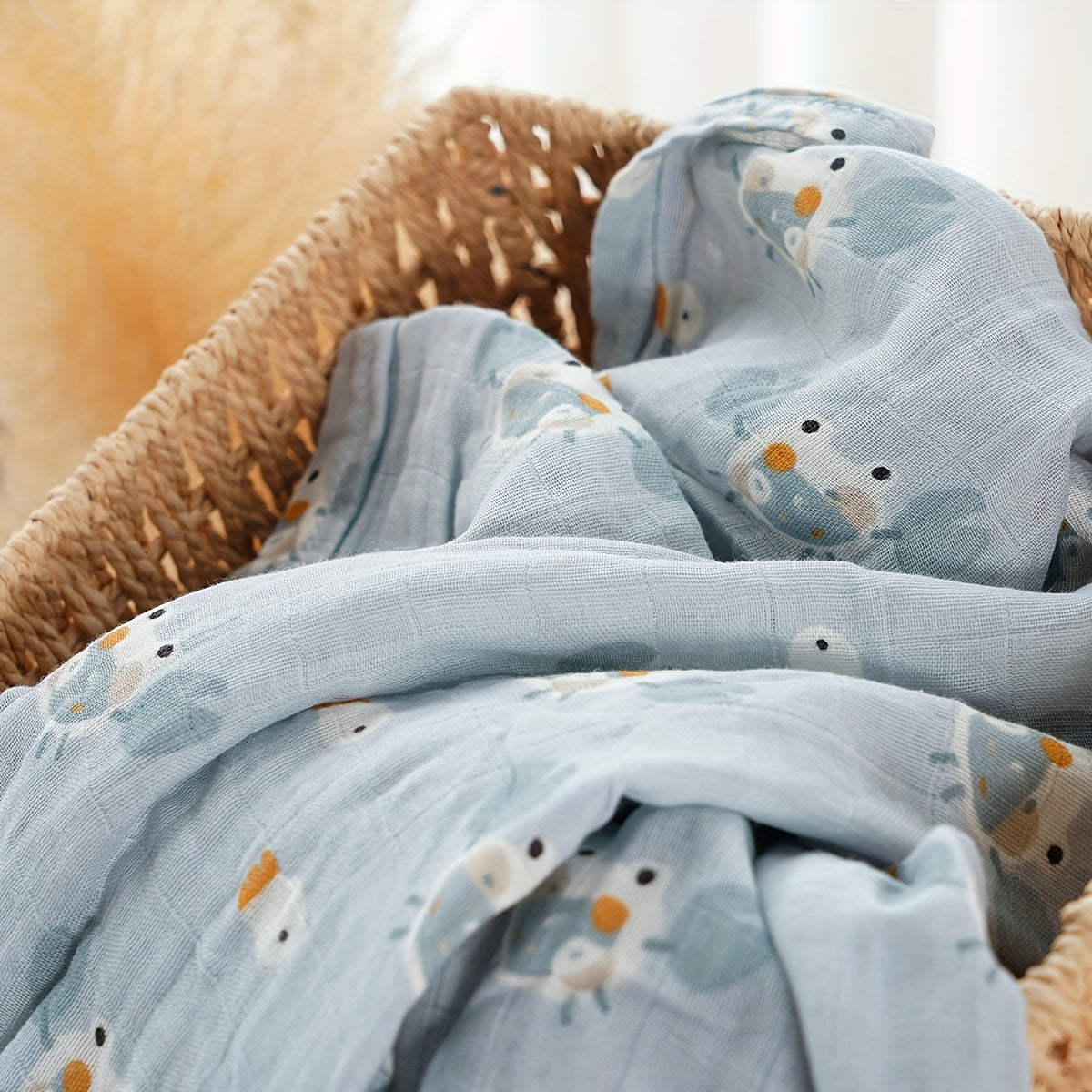 Muslin Baby Swaddle Blanket Cotton Gauze Soft and Gentle for Newborns