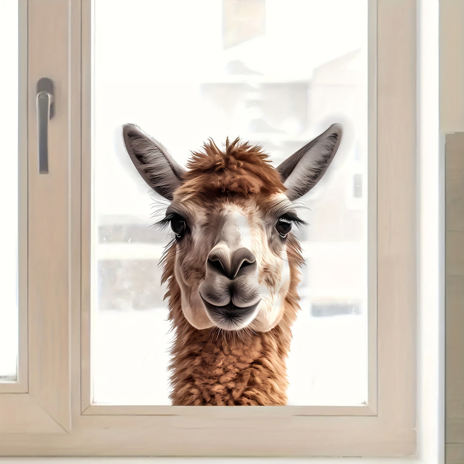 Alpaka hayvonlari oynasi uchun mat PVC qayta ishlatiladigan stiker, eshiklar, devorlar uchun dekor