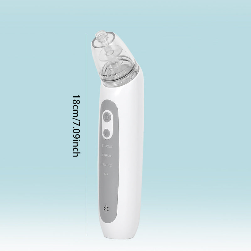 Aspirador nasal recargable por USB con luces musicales y 3 boquillas para hogar y viaje