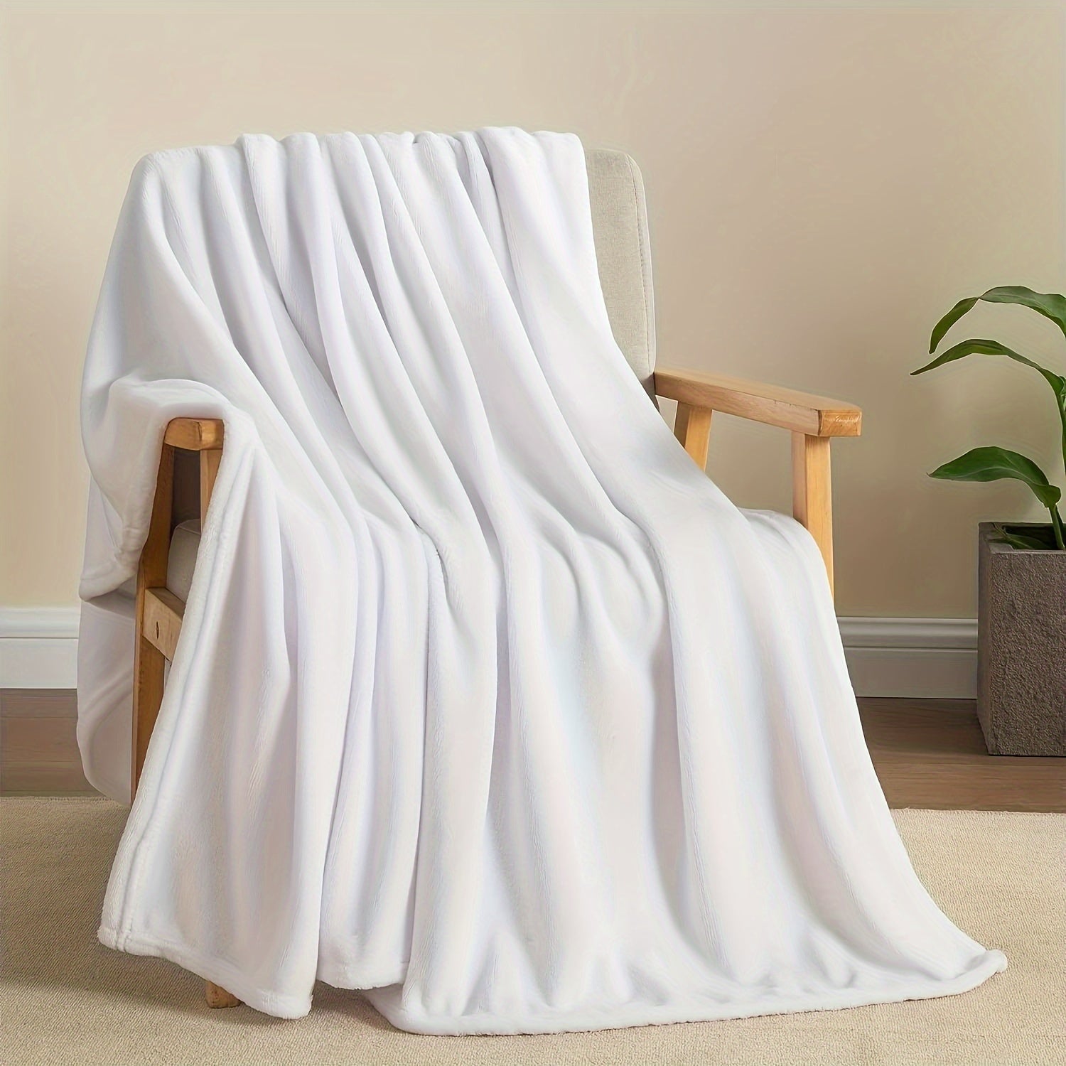 Manta reversible de poliéster con forro polar ultra suave sin pelusas para todas las estaciones, acogedora para cama, sofá y sillón