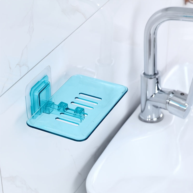 Wall-Mounted Soap Dish No Drilling Space-Saving Bathroom Organizer