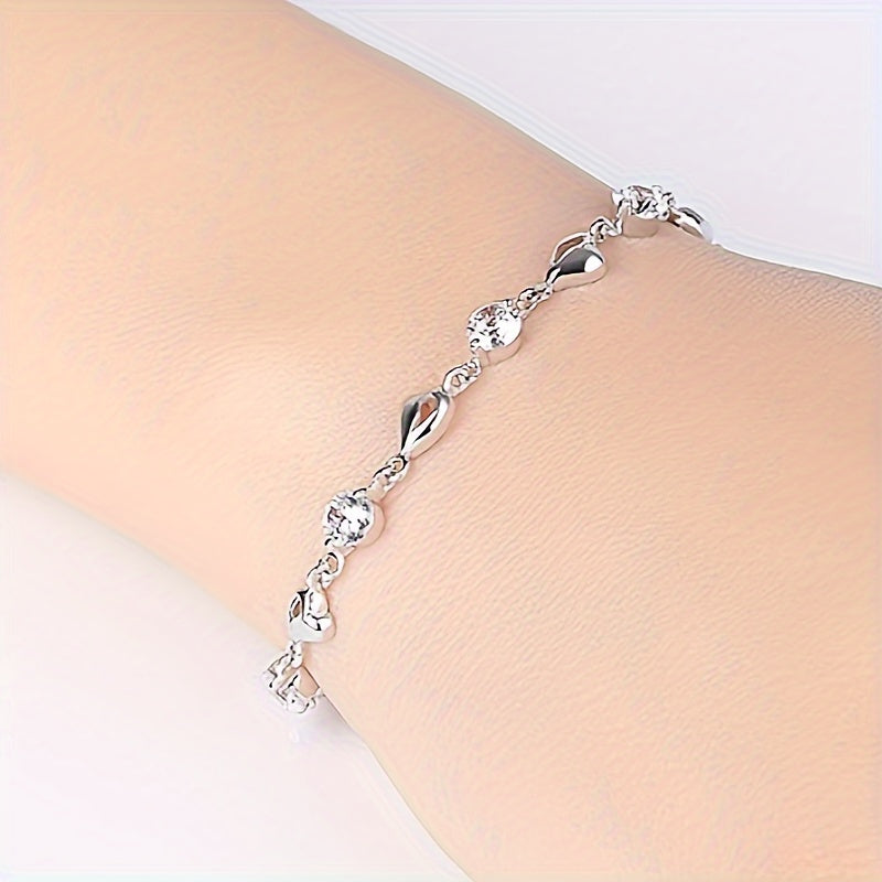 Sterling Silver Tennis Bracelet with Moissanite Stones 4.4 Carats for Women