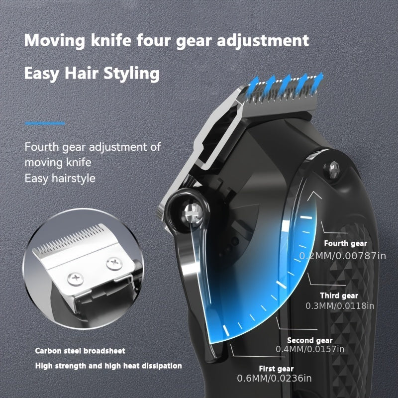 Электрическая машинка для стрижки волос и бороды, беспроводная, с USB-зарядкой для мужчин