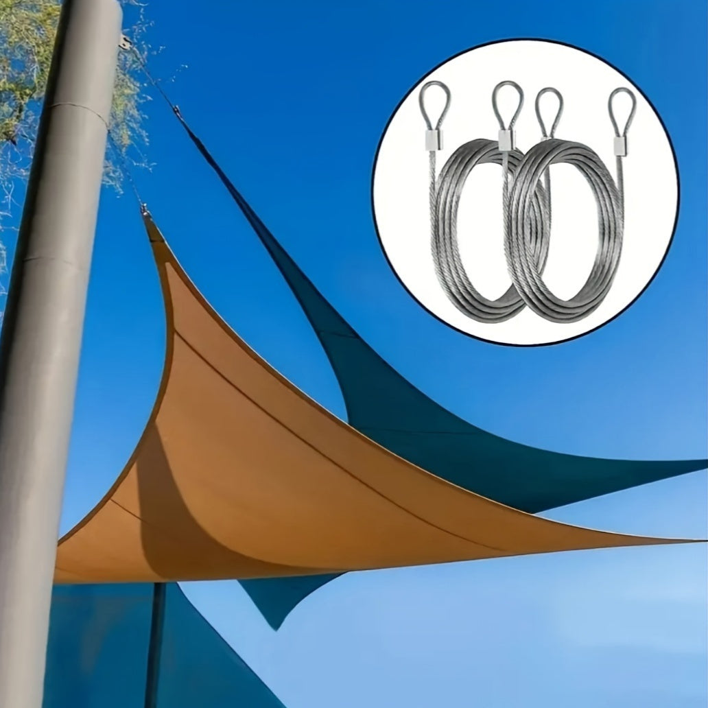 4 ta qattiq ishlov berilgan zanglamaydigan po'latdan yasalgan kiyimlar uchun simlar to'plami, 12ft, 2mm diametr, tashqi kir yuvish uchun