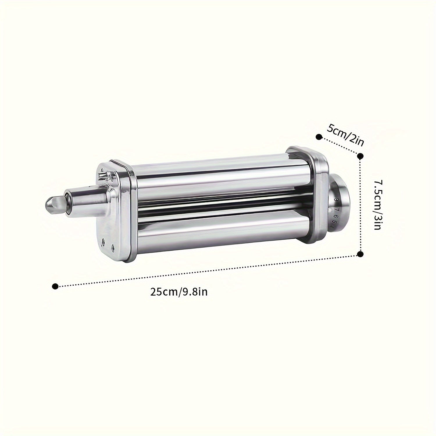 Набор насадок для пастомашины из нержавеющей стали для стационарных миксеров KitchenAid - включает в себя ролик для теста, резаки для спагетти и феттучини (набор из 3-х, машина не включена)
