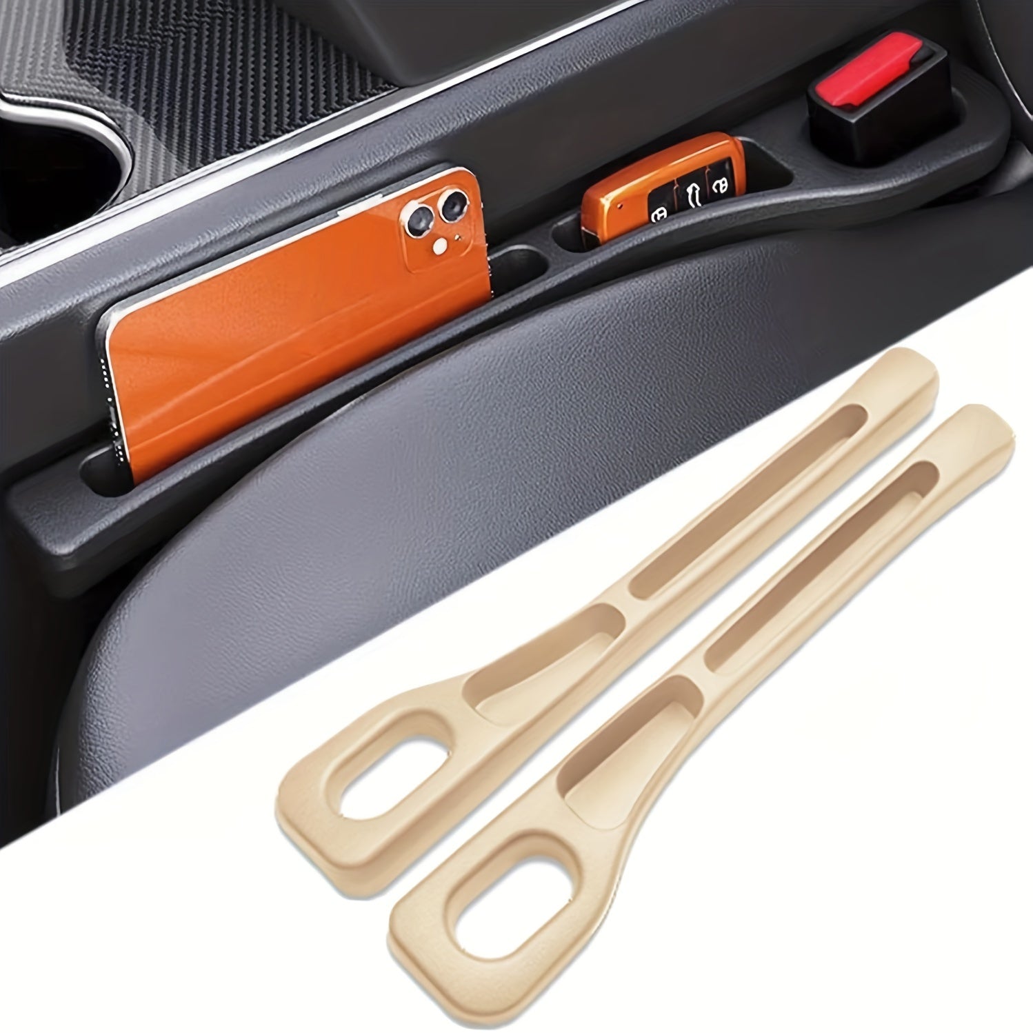 2Pcs Car Interior Leakproof Seat Gap Fillers and Side Seam Plug Strips