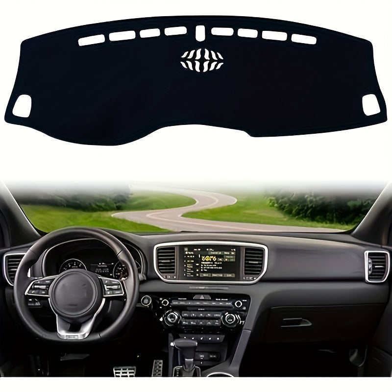 Interior Center Console Dashboard Mat Anti-Glare UV Protect Polyester